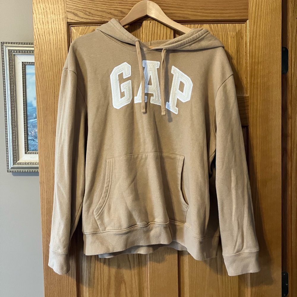GAP Tan Hoodie with White Logo